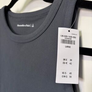 NWT A&F Seamless Rib Fabric High-Neck Bodysuit